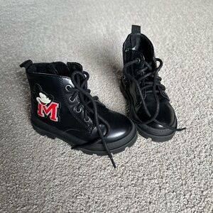 Classic lace-up ankle boots in faux leather - kids - size 7.5